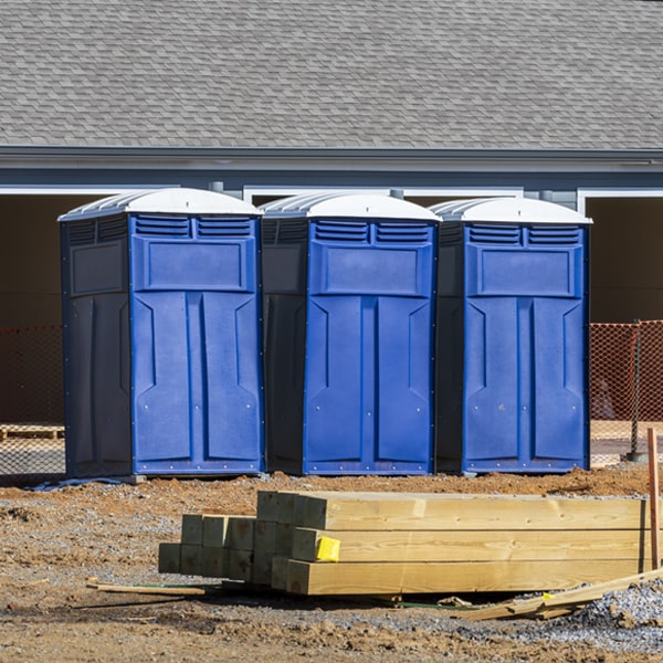 what is the expected delivery and pickup timeframe for the portable toilets in Melvin MI